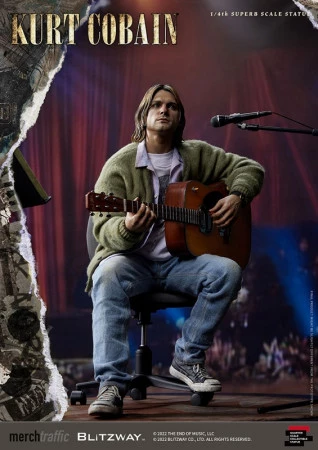 Neu 🔔 Blitzway Kurt Cobain: Unplugged - Superb Scale Statue ⌛ 3 Neu 🔔 Blitzway Kurt Cobain: Unplugged - Superb Scale Statue ⌛